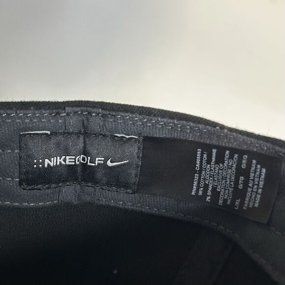 Nike 2013 Adult Unisex Contrast Stitch Golf Hat/Cap-Black/White 401840-010 - Picture 6 of 6